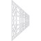 Ekena Millwork Set of Four Panels for 94 1/2"W x 24 1/4"H Harlingen Fretwork Wainscot Wall Paneling WPKP12X01X47GLN - alternate 2